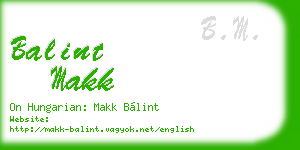 balint makk business card