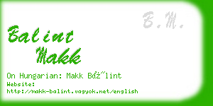 balint makk business card